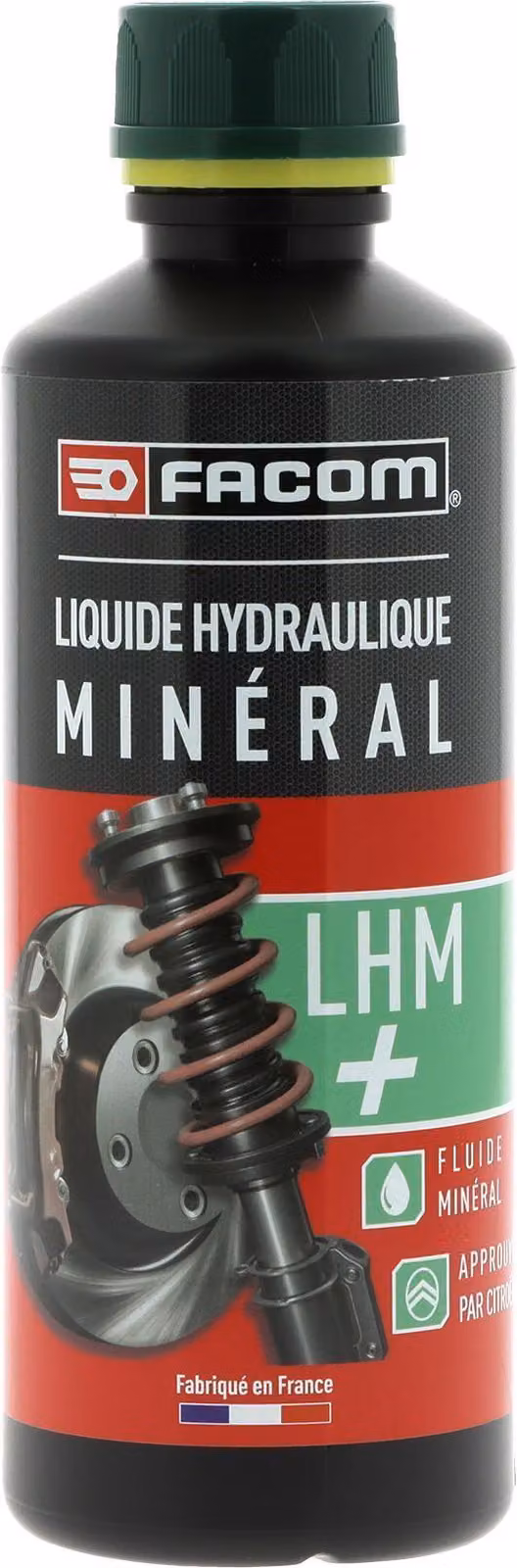 Liquido idraulico LHM, FACOM, 500 ml, verde fluorescente, olio minerale, Citroën