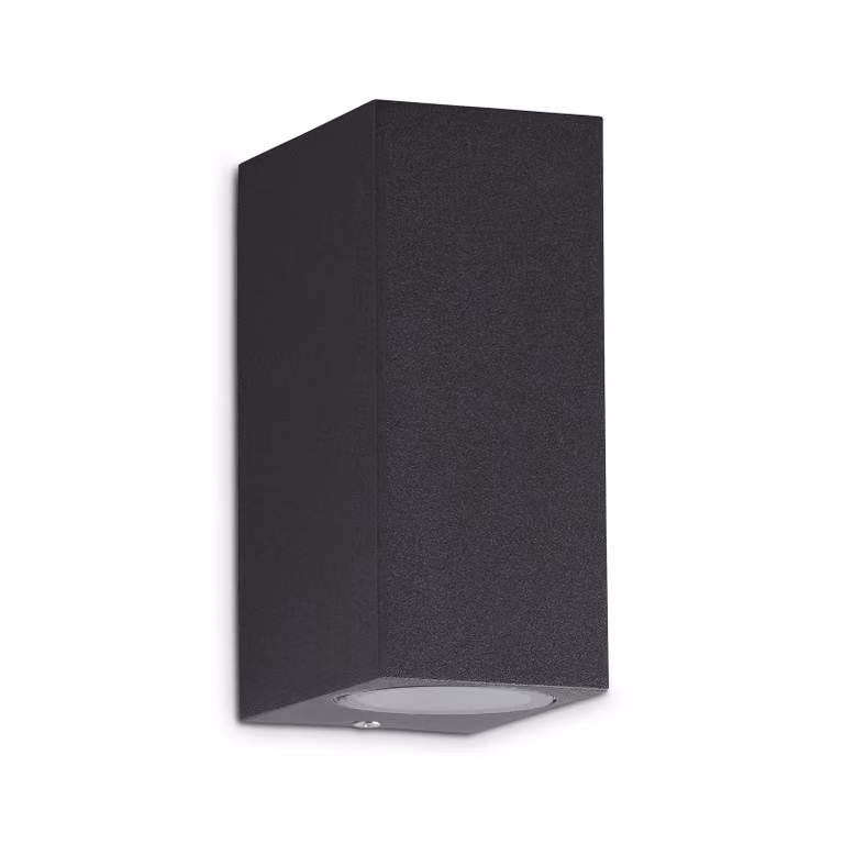 TELEFUNKEN - Lampada da esterno a LED IP44, Lampada da esterno a LED, 2x GU10, 4000K bianco neutro, antracite, 151x67x92mm (LxWxH)
