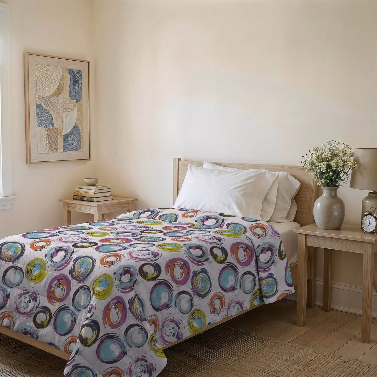 Copertura estiva in microfibra, stampata, 160x240 cm