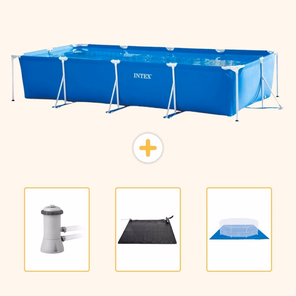 Piscina fuori terra rettangolare - 450x220x84 cm - Struttura in 4 parti - Modello SCB79