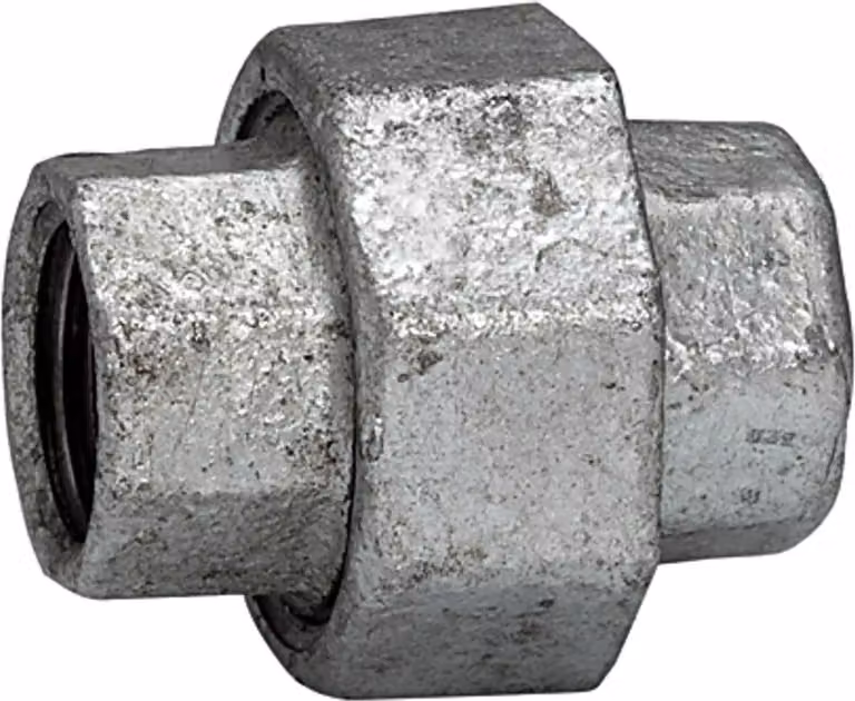 Raccordo a vite Riegler 330, filettatura interna/interna, Rp/Rp 3, ghisa malleabile nera zincata a caldo