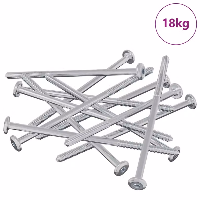 Set di 800 viti in acciaio inossidabile argento vidaXL M6 x 120 mm