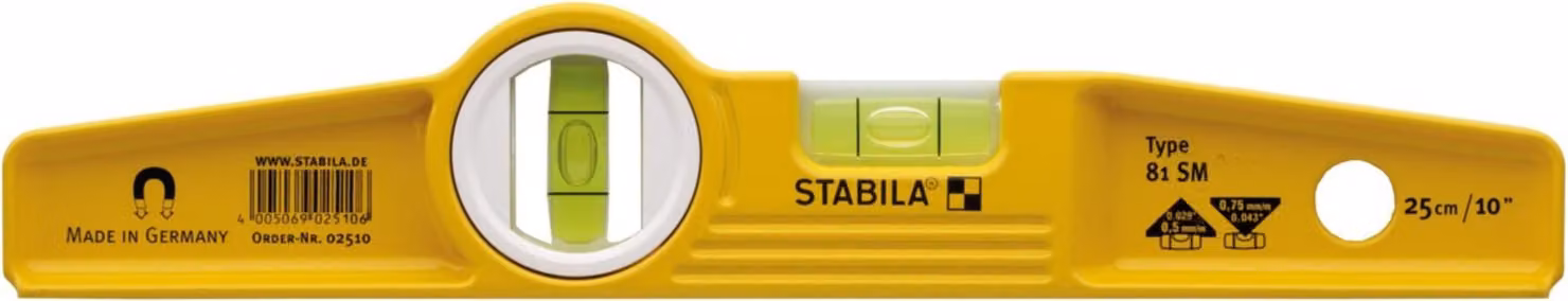 Livella Torpedo 25 cm 81SM Stabila | 4005069025106