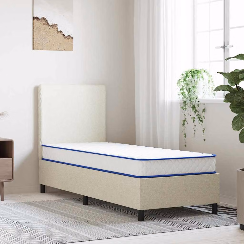 vidaXL Materasso in schiuma viscoelastica bianco L: 200 cm, P: 80 cm, H: 17 cm