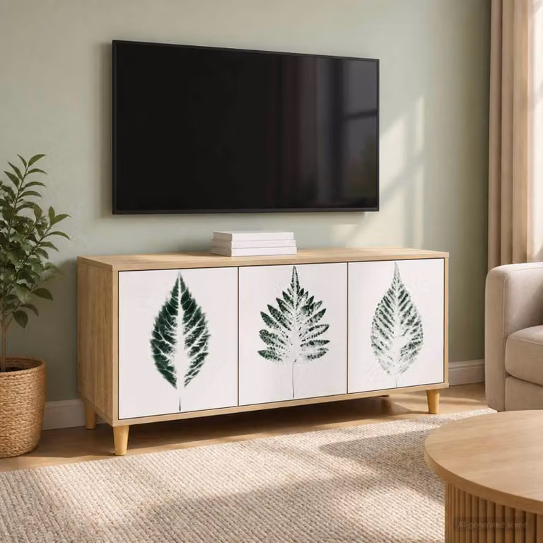 Mobile TV vidaXL HANAU moderno in legno color Sonoma, L 102 x P 33 x H 50 cm