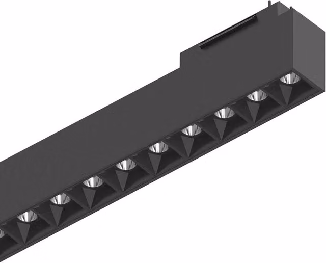 Sistema Binario Arca Accent Alluminio Nero Led 29W 4000K Luce Naturale