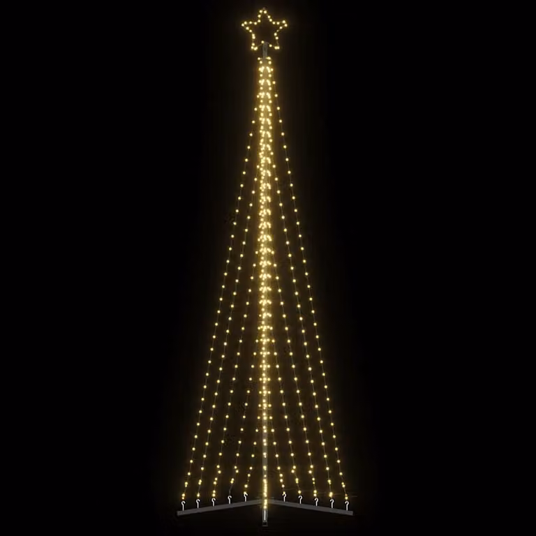 Albero di Natale a LED vidaXL con 495 LED Bianco Caldo, Altezza: 300,5 cm