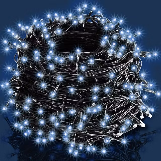 Catena di luci natalizie Monzana con 200 LED bianco freddo, lunghezza 20 m