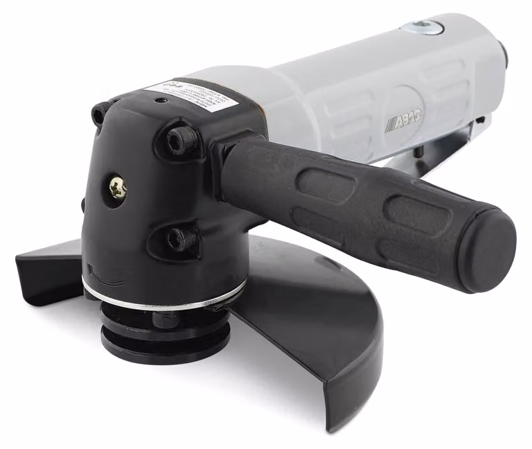 Smerigliatrice angolare pneumatica ABAC G-20, adatta per dischi abrasivi a partire da 125 mm, con 2 viti