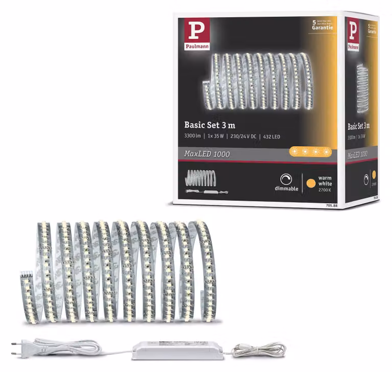 Paulmann MaxLED 1000: Kit base a LED, luce bianca calda