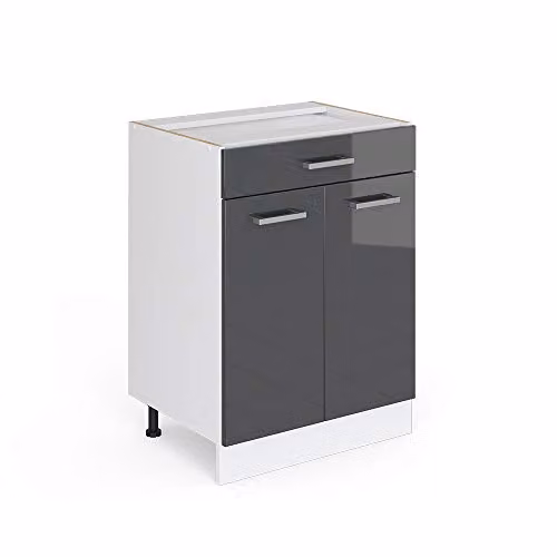Vicco Mobiletto a ripiani R-Line, Antracite lucido, 60 cm