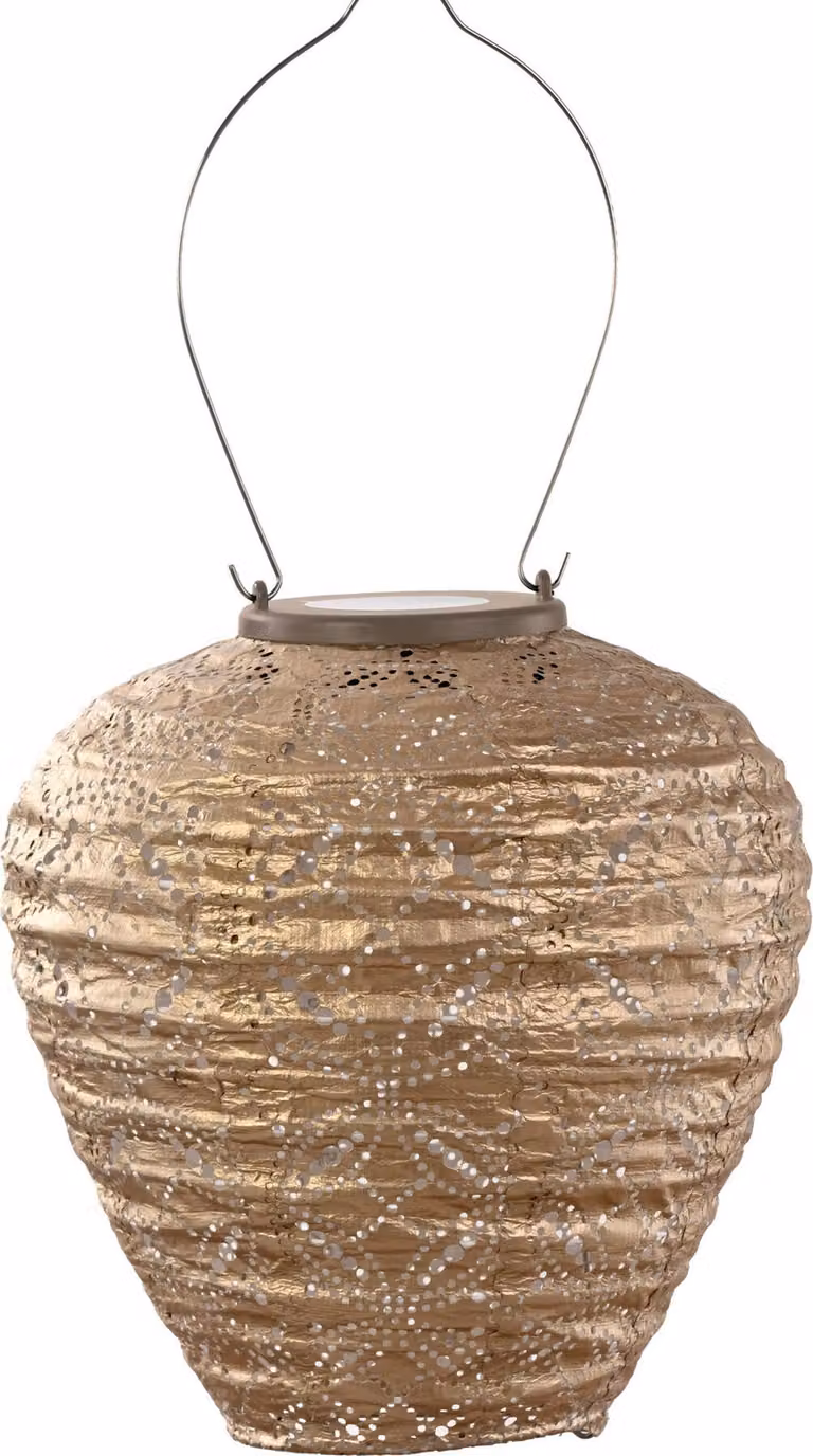LUMIZ Illuminazione da giardino - Mandela Balloon - Lampada solare - 20 cm - Oro