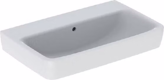 Geberit Selnova Compact - Lavabo 650x400 mm, con sfioratore, senza foro per rubinetto, bianco 501.892.00.7