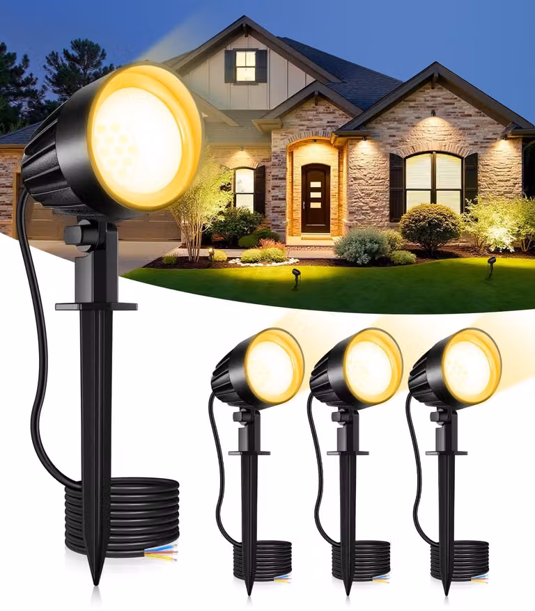 Faretto LED da esterno, 9W, 680 lumen, luce bianco caldo 2700K, grado di protezione IP66, alluminio