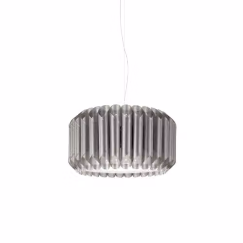 Sospensione Moderna 1 Luce Louise In Polilux Silver D50 Made In Italy