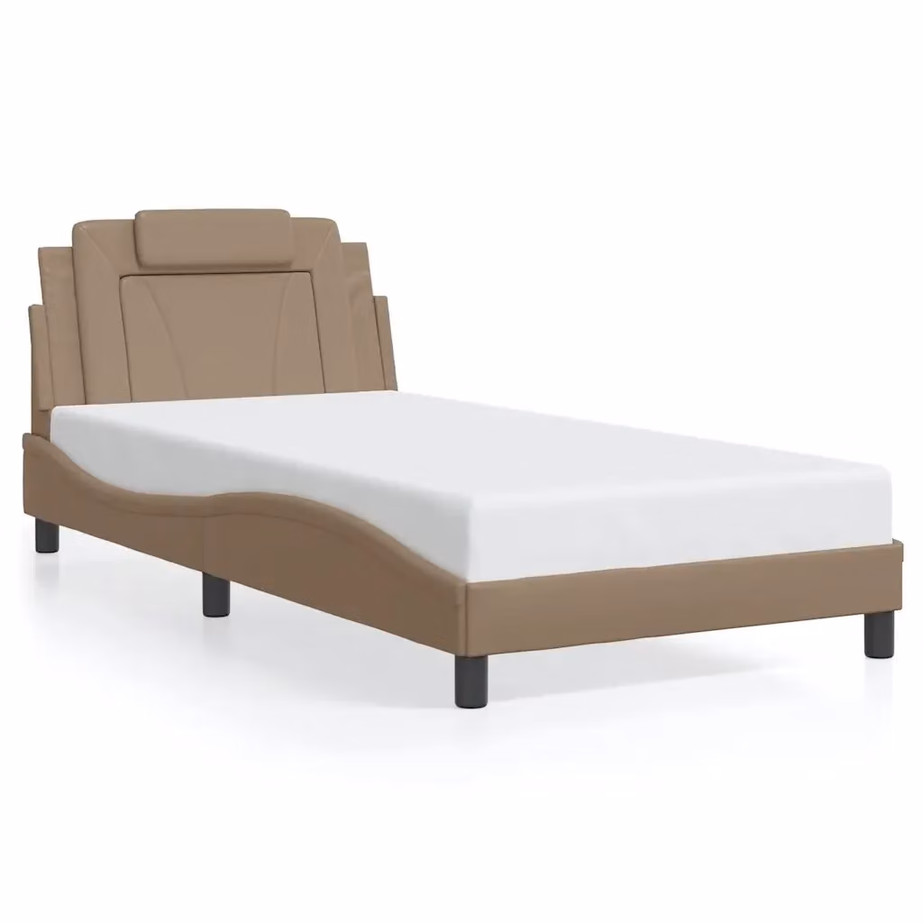 Giroletto Viana vidaXL senza materasso in similpelle color cappuccino L/P: 100 x 200 cm – 2
