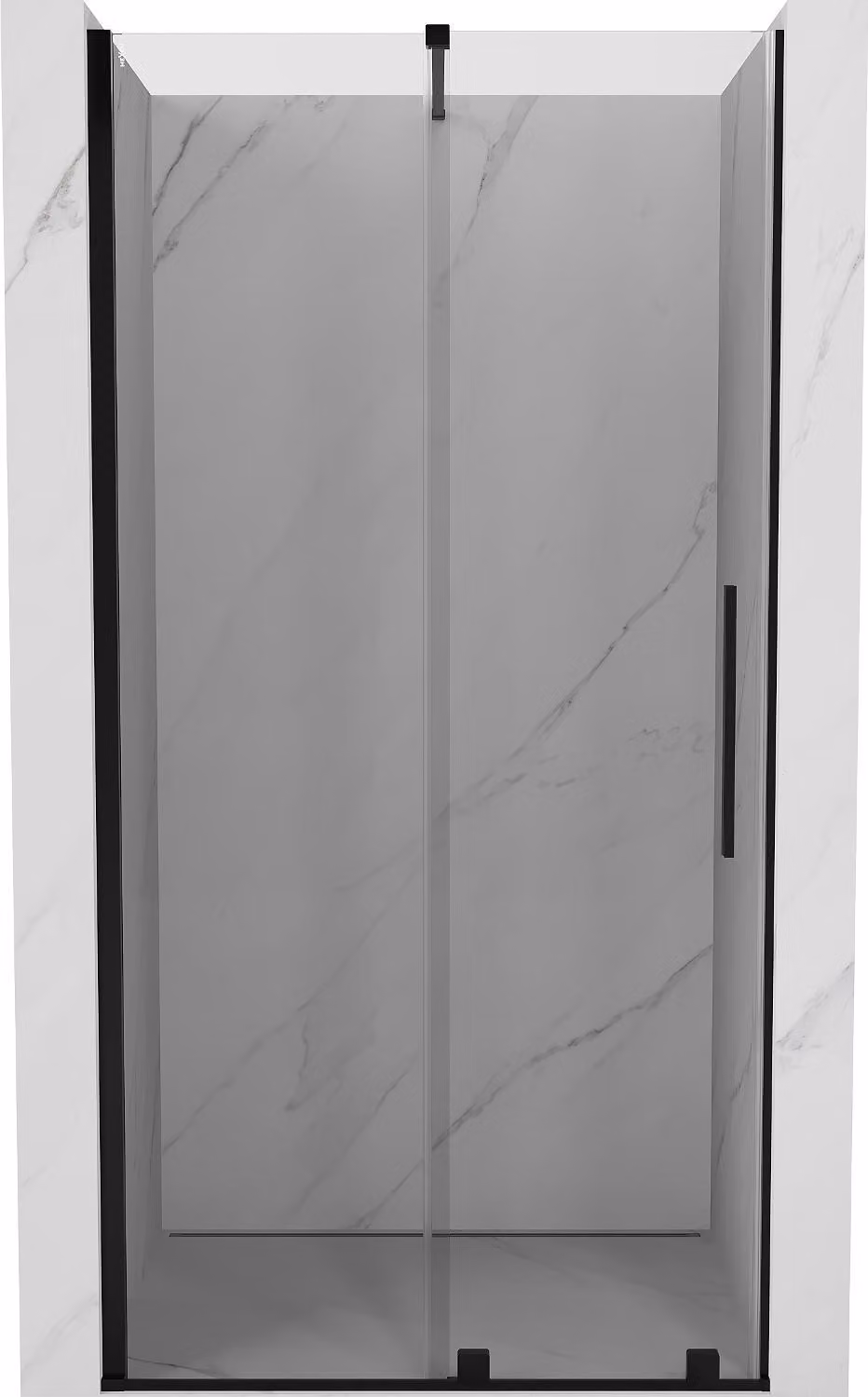 Mexen Velar porta doccia scorrevole 110 cm, trasparente, nero - 871-110-000-01-70