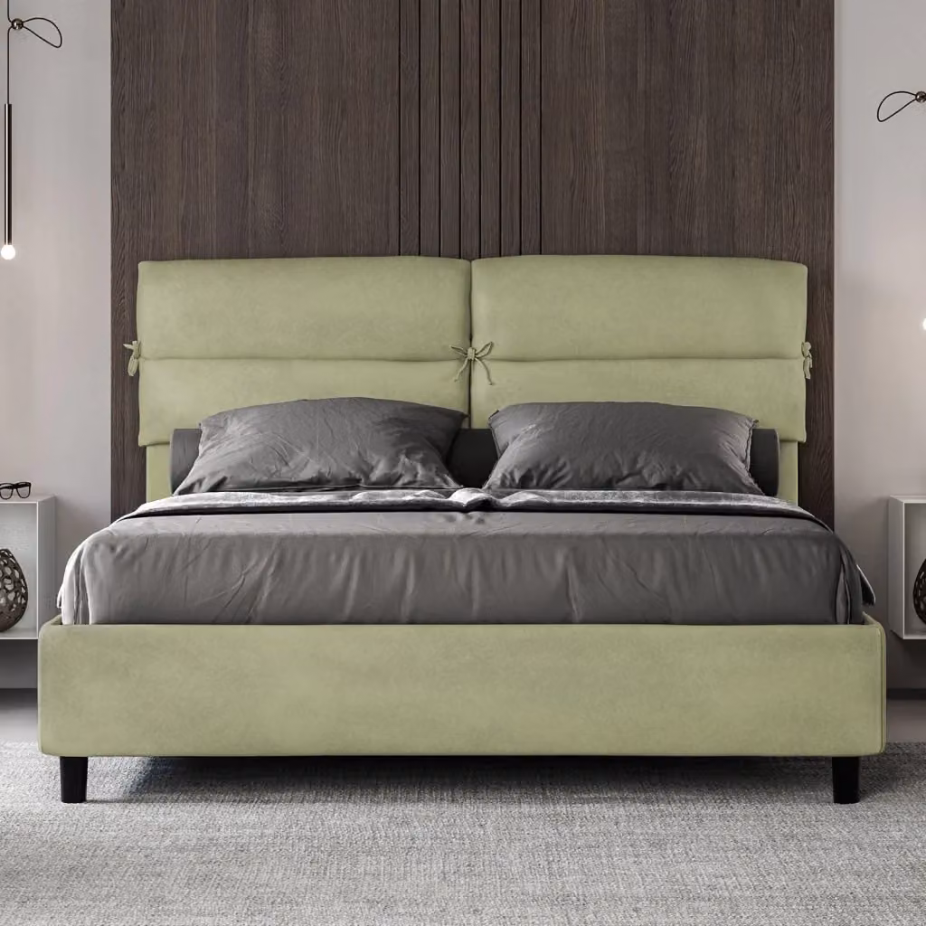 Letto Matrimoniale GIORDANOSHOP con Rete Nandy in Tessuto Verde L: 170 cm x P: 200 cm x H: 110 cm – 2