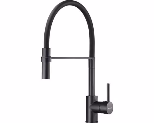 Miscelatore per lavello con braccio flessibile Pyramis Serina nero 090939901