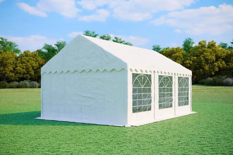 Tenda per feste 4x6 metri, PVC PREMIUM, 500 g/m² - Bianca