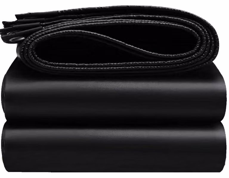 Telo coprioggetto 2x3 metri, nero, impermeabile, stabilizzato contro i raggi UV, resistente allo strappo, con occhielli