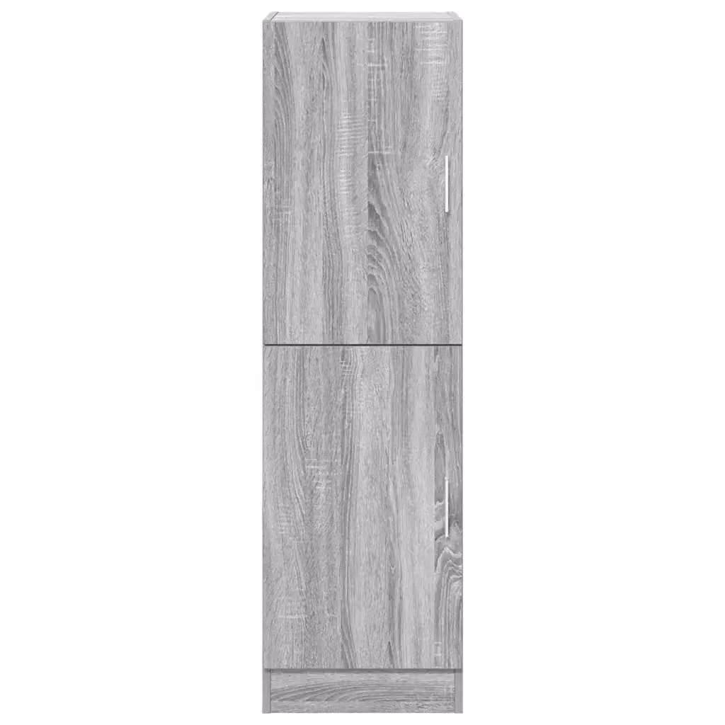 Mobile da cucina e soggiorno moderno HELLOSHOP26 in legno composito grigio con ante a battente, L/P/H: 38 x 41,5 x 131,5 cm – 2