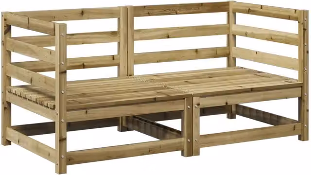 Set Divani da Giardino 2 pz | Set Salotto da Giardino in Legno Impregnato di Pino