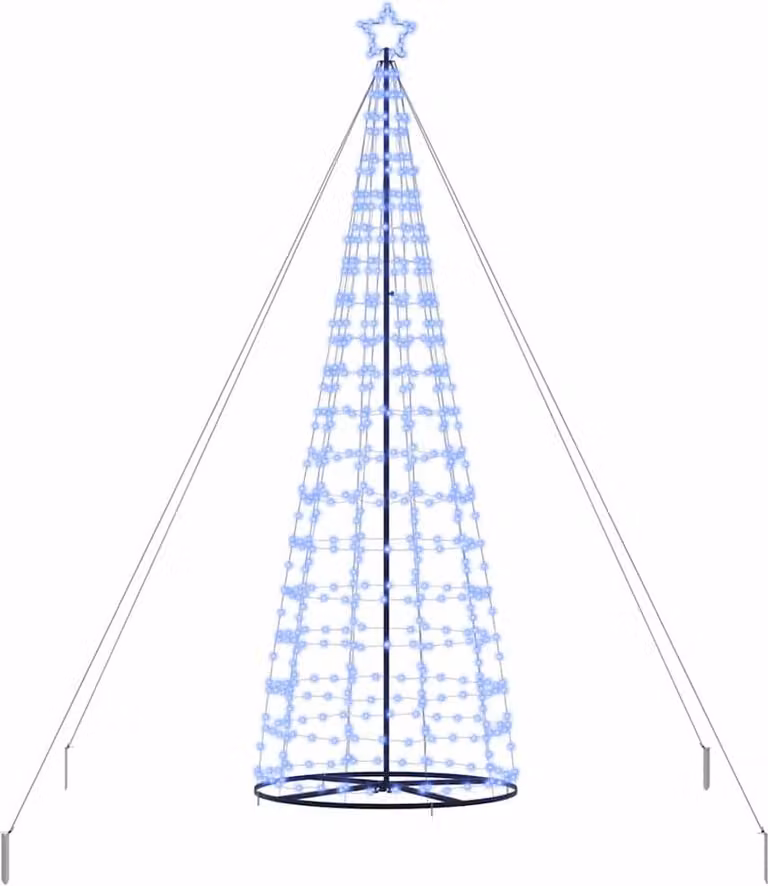 Albero di Natale a LED con 800 LED con supporto blu da 400 cm in ferro