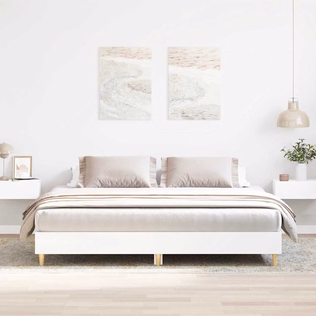 vidaXL Giroletto in legno bianco con doghe fisse per camera dei bambini L: 180 cm, P: 200 cm, H: 203 cm