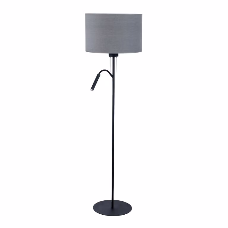 Lampada da terra a LED Nowodvorski HOTEL PLUS grigia, tessuto 9072