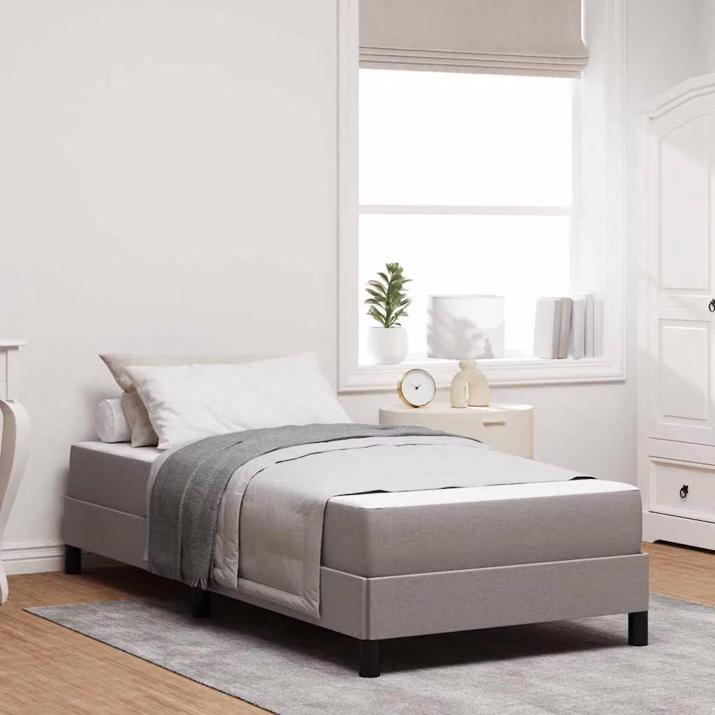 Maison Exclusive - Letto boxspring color taupe 80 x 200 cm in tessuto