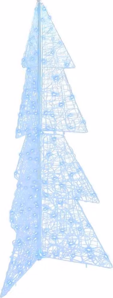 Albero di Natale con 160 LED Bianco Freddo 150 cm Acrilico