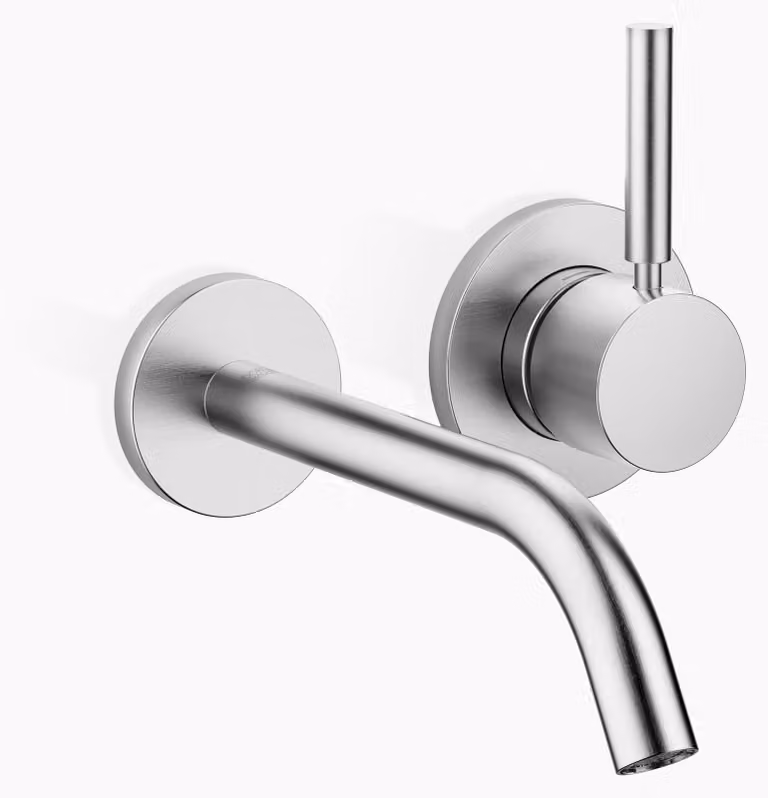 Dornbracht META Mitigeur mural de lavabo sans vidage, saillie 190mm, jet rond enrichi d'air, 36860660-93, 36860660-93