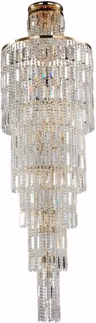 Lampadario a sospensione Niagara Maytoni in cristallo e metallo oro con 16 luci DIA003-PT50-G