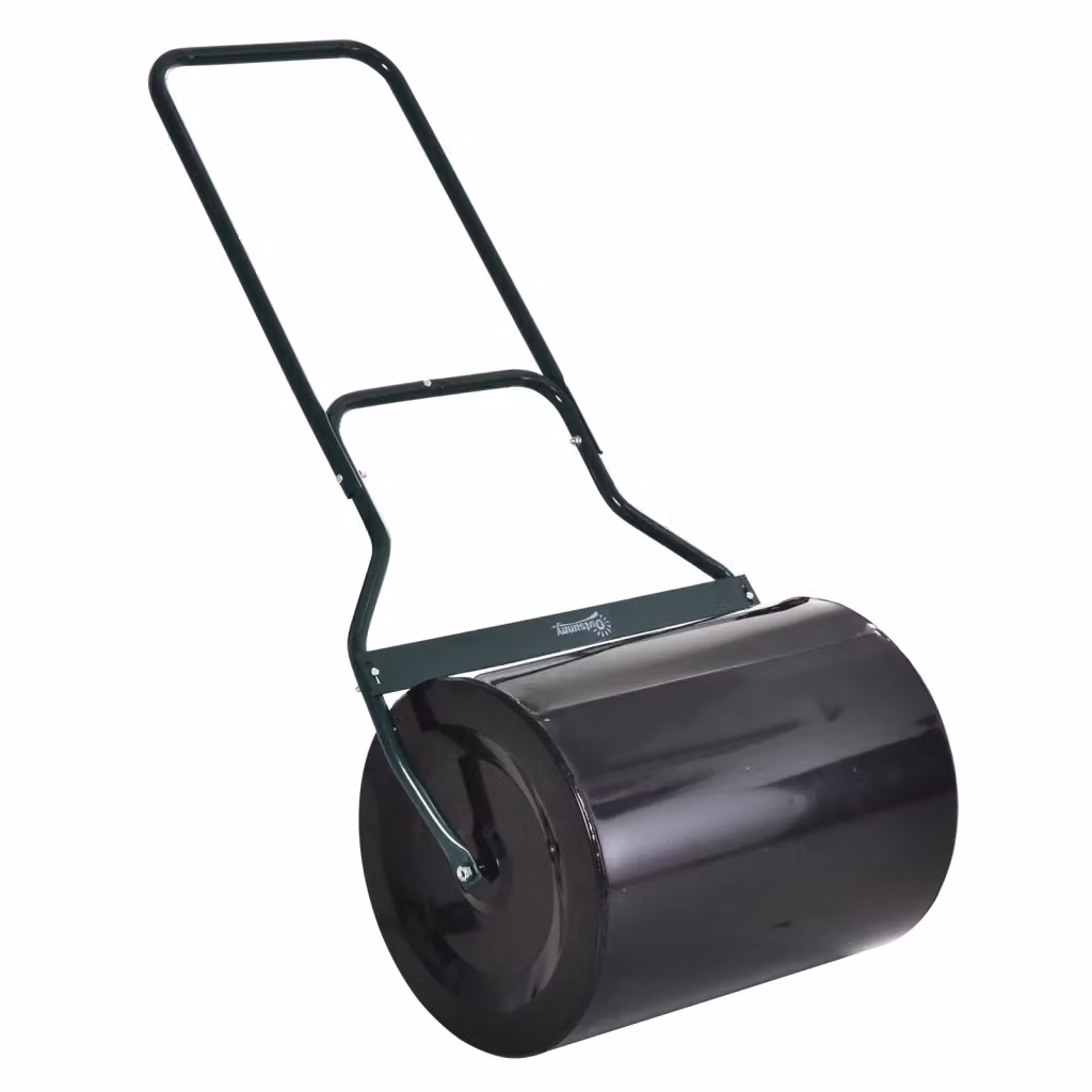Rullo per prato Minimal in metallo verde e nero, larghezza: 50 cm – 2