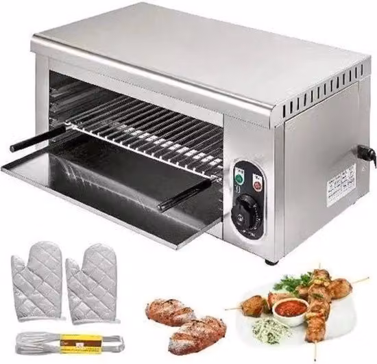 Oven elettrico in acciaio inossidabile - Griglia e forno pizza - Per pollo e cucina - 2 kW - Design compattabile