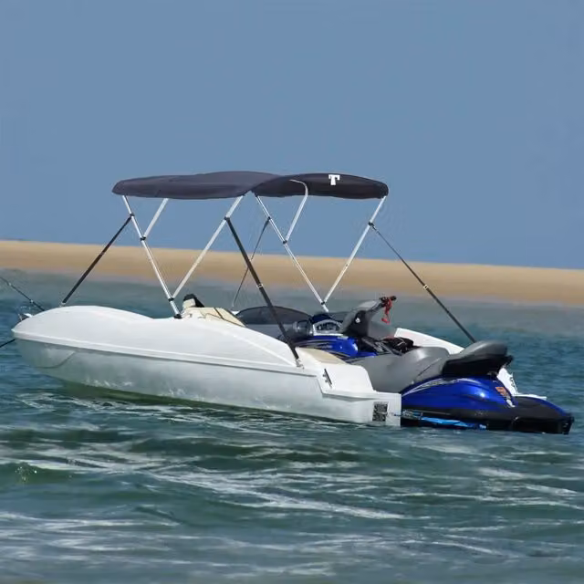 Bimini di Prua con Pareti Laterali in Rete a 3 Archi vidaxl Blu o Nero L: 183 cm, H: 137-152 cm, P: 137 cm