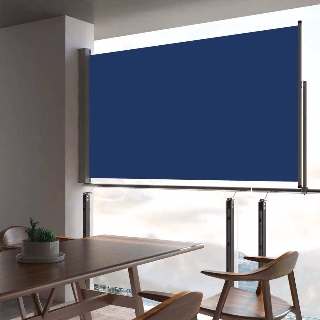 Maison Exclusive - Tenda da sole laterale estensibile, 140 x 300 cm, colore blu