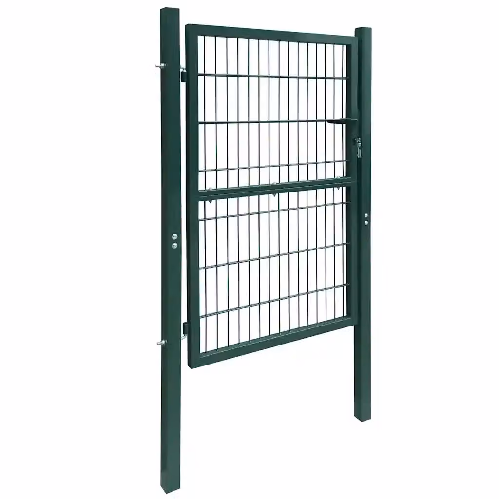 Cancello singolo per recinzione 2D Design In verde in acciaio L: 100 cm, H: 120 cm CFW7694741 – 2
