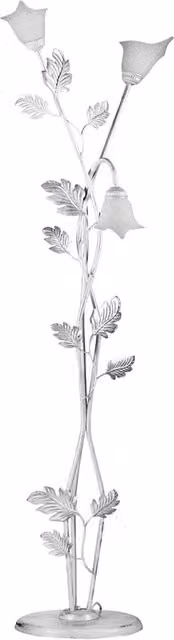 Piantana Marilena ONLI in metallo e vetro bianca in stile Art Nouveau – 1