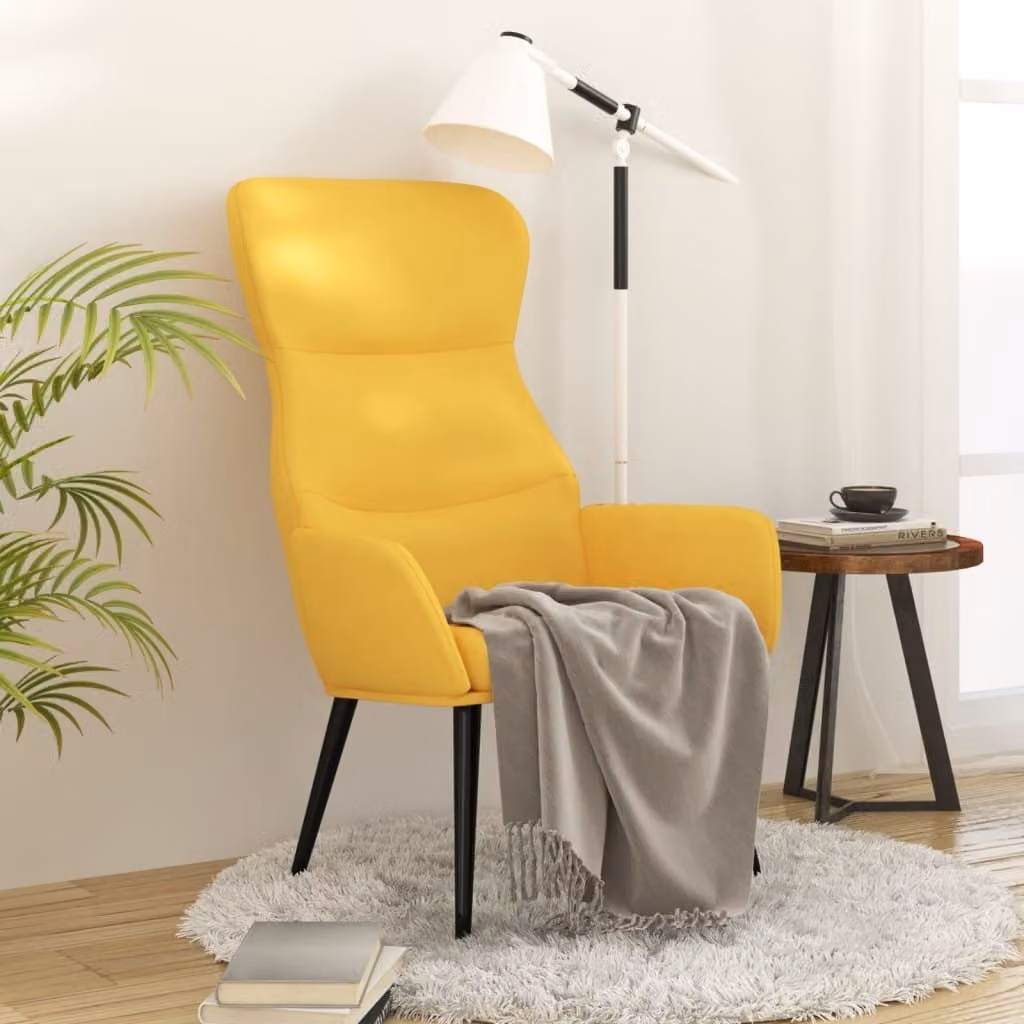 Maison Exclusive - Poltrona relax in tessuto giallo senape