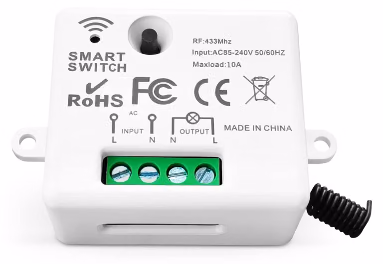 Set di interruttori wireless, mini trasmettitore radio wireless, portata di 150 metri, 2200 watt