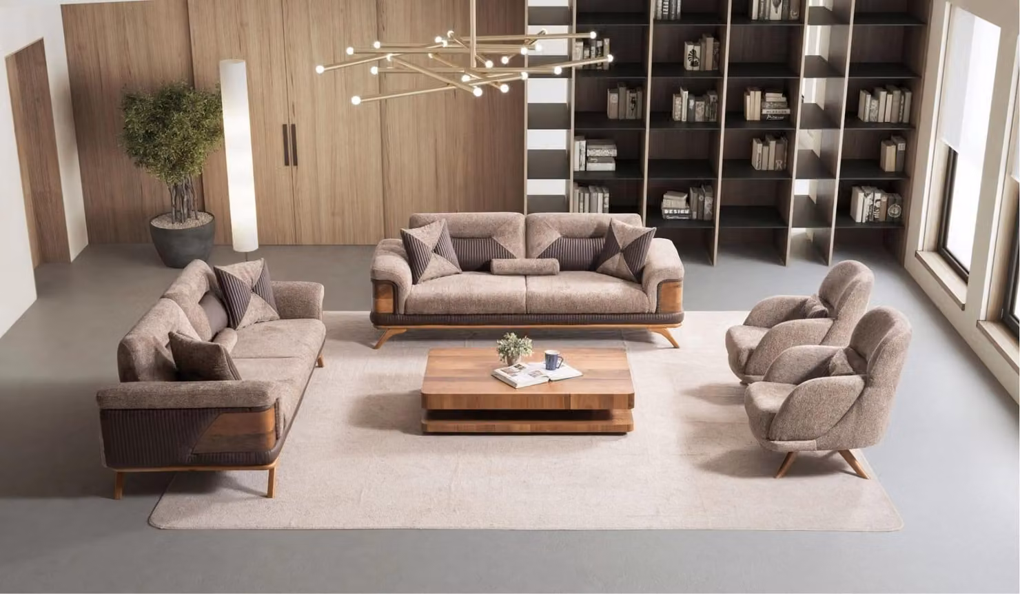Sofagarnitur Set 3+3+1+1 – Funktional und stilvoll für Ihr Wohnzimmer.
