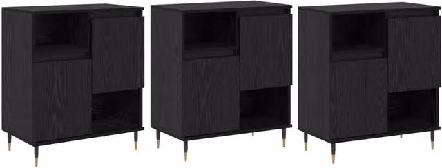 Credenza | Sideboards 3 pcs Rovere Nero