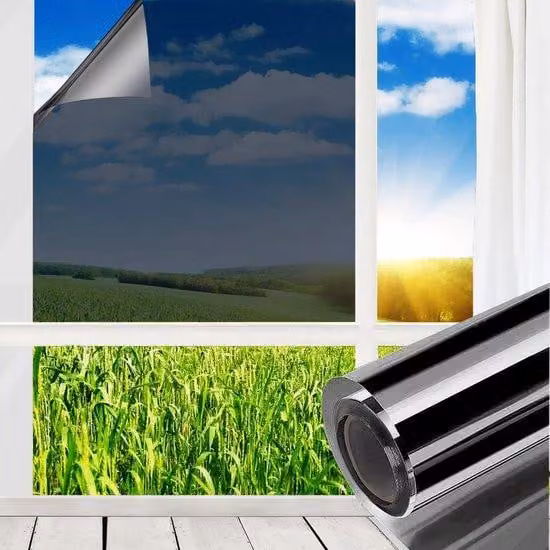 Famanu Pellicole adesive per specchi, 60x200 cm - Protezione dai raggi UV e infrarossi - Colore nero