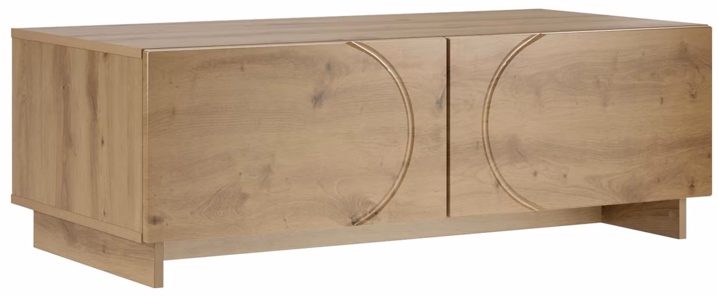 Tavolino da caffè in legno effetto "Artisan Oak", dimensioni 102 x 50,5 x 35 cm