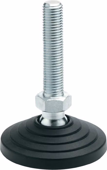 Ganter Norm piede articolato in plastica GN 344 d1 80 mm, d2 M 12 mm l1 98 mm - 344-80-M12-98-BG