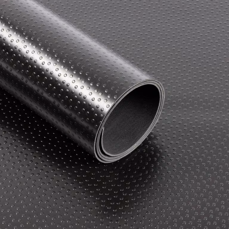 Rivestimento per pavimenti in PVC Dots Black Larghezza: 120 cm, Lunghezza: 100 cm
