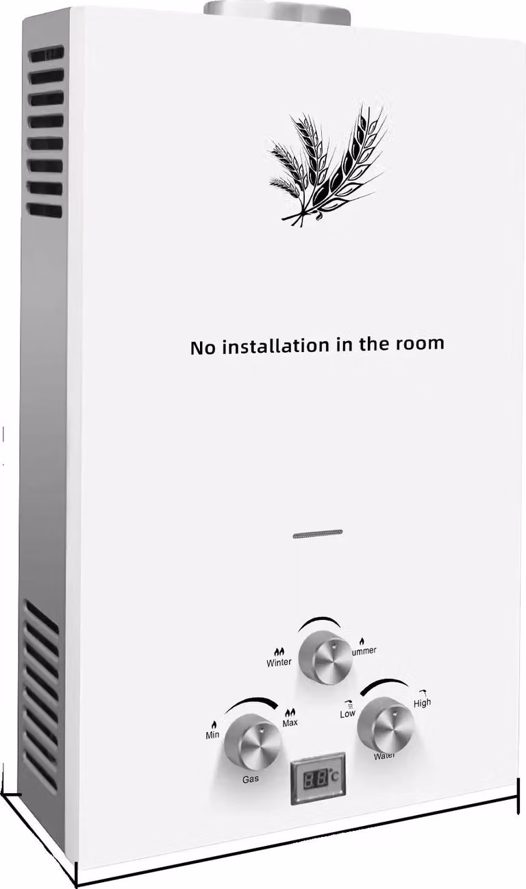 Scaldabagno, fornitura infinita di acqua calda, design compatto per montaggio a parete, altro-b, 12 kW 6 L