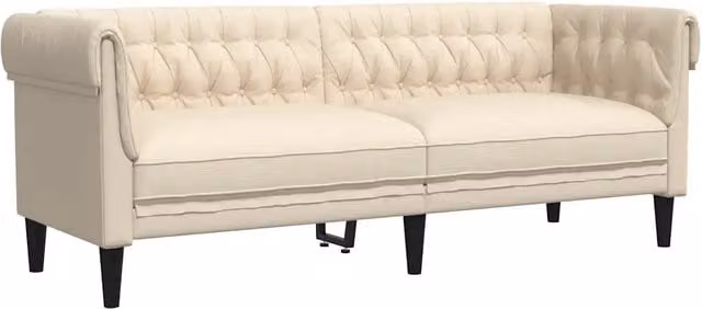 Divano | Divano da soggiorno | Sofa Chesterfield a 3 Posti in Lino